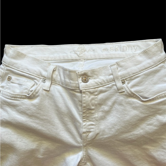 Vintage Y2K 7 For All Mankind white skinny jeans - Picture 3 of 5